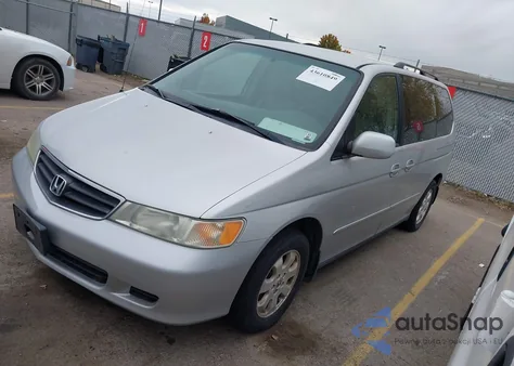 2002 Honda Odyssey Ex-L from USA, damaged, VIN 5FNRL187X2B050902